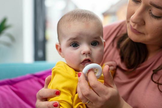 Tommee Tippee Closer To Nature Orthodontic Pacifiers Silicone White/Turquoise for 6-18 months 2pcs