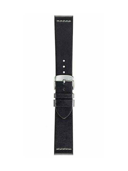 Morellato Paros Leather Strap Black 24mm
