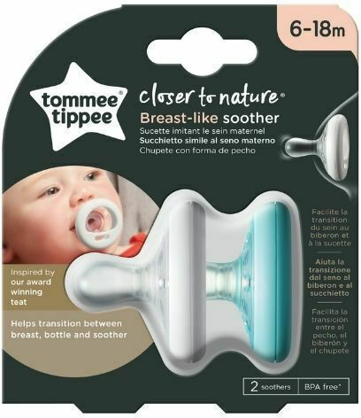 Tommee Tippee Closer To Nature Ορθοδοντικές Πιπίλες Σιλικόνης Blue / Gray για 0-6 μηνών 2τμχ