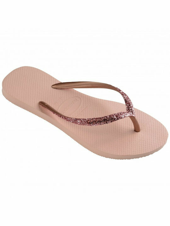 Havaianas Slim Glitter II Frauen Flip Flops Ballet Rose/Golden Blush