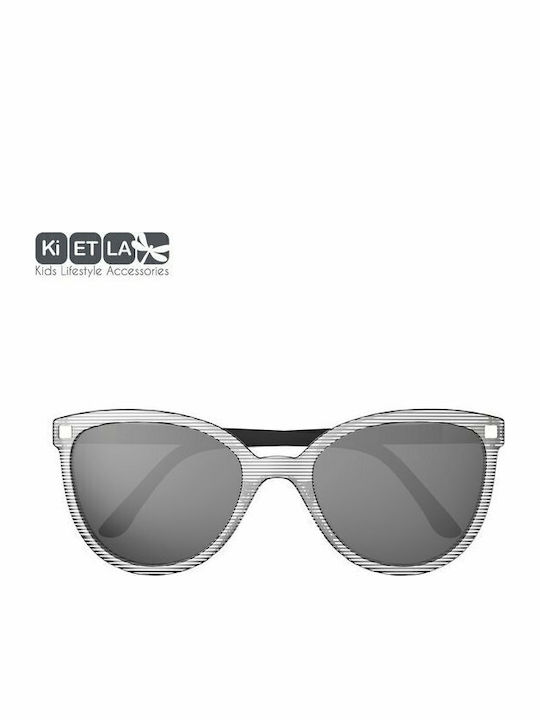 KiETLA BuZZ Unbreakable Butterfly Kids Sunglasses with Polarized Lens Stripe for 6-9 Years