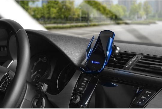 Forcell HS1 Car Mobile Mount with Adjustable Hooks and Wireless Charging Blue FOCM-092190
