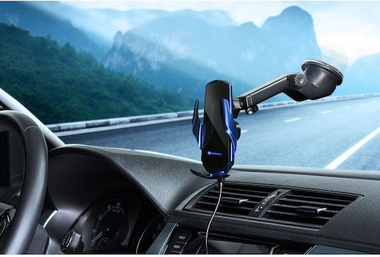 Forcell HS1 Car Mobile Mount with Adjustable Hooks and Wireless Charging Blue FOCM-092190