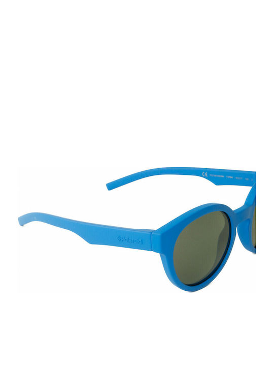 Polaroid Unbreakable Oval Kids Sunglasses with Polarized Mirror Blue Lens