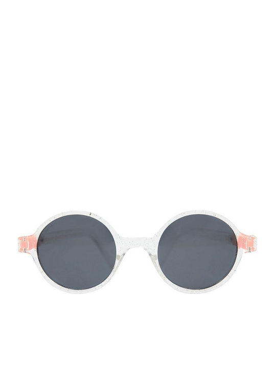KiETLA Rozz Unbreakable Round Kids Sunglasses with Polarized Glitter Lens for 4-6 Years