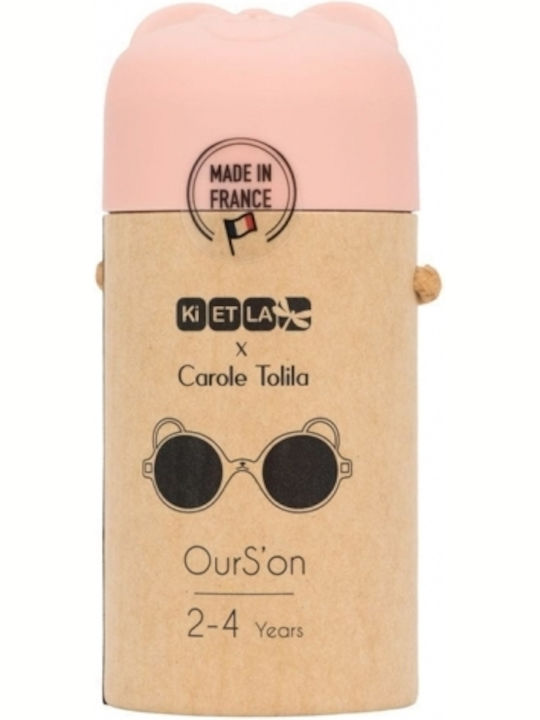 KiETLA Ourson Unbreakable Kids Sunglasses with Mirror Lens Peach for 2-4 Years