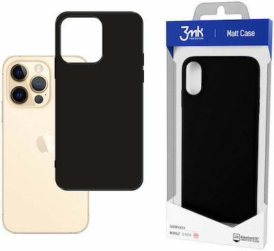 3MK Matt Silicone Back Cover Black (iPhone 12 / 12 Pro)