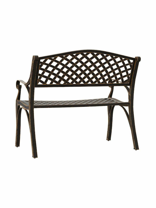 Bench Outdoor Metal Brown 102x50x83cm