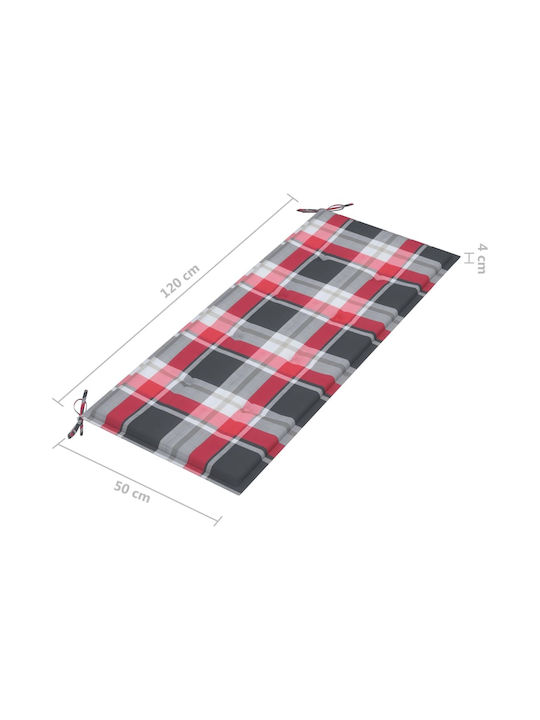 Bench Outdoor Bamboo with Pillows 118x38x45cm