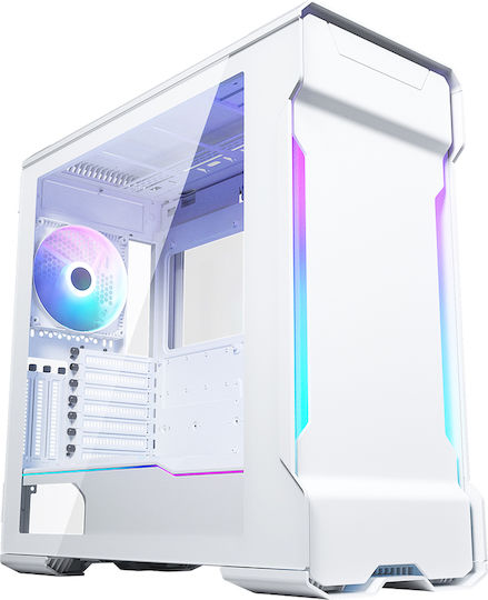 Phanteks Enthoo Evolv X Glass Gaming Midi-Turm Computergehäuse mit Seitenfenster und RGB-Beleuchtung Weiß