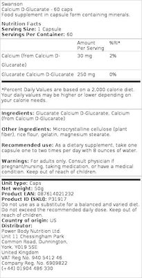 Swanson Calcium D-Glucarate 60 κάψουλες