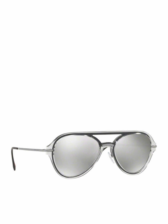 Prada Men's Sunglasses with Gray Frame and Silver Mirror Lens SPS04T MQG2B0