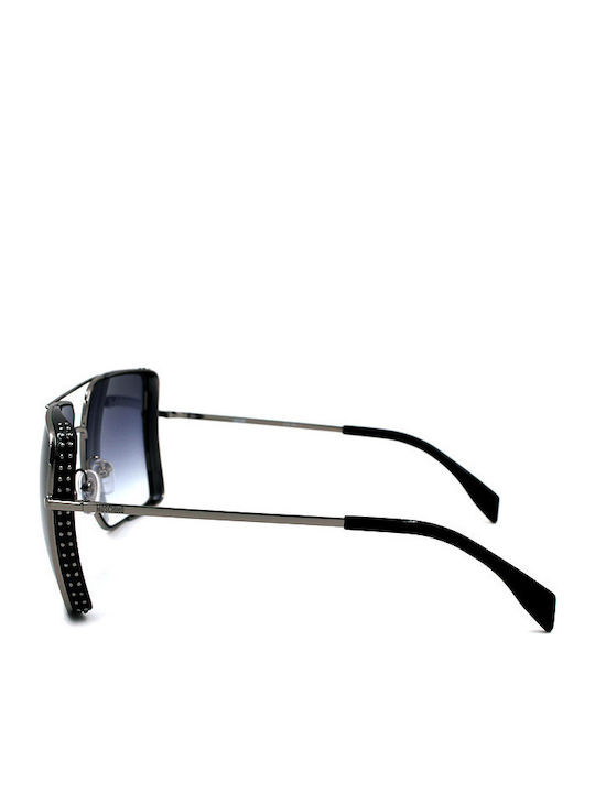 Moschino Women's Sunglasses with Silver Metal Frame and Blue Gradient Lens MOS020/S 6LB/08