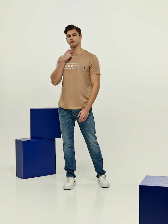 Ανδρικό Παντελόνι Τζιν με Regular Εφαρμογή Light Blue Denim