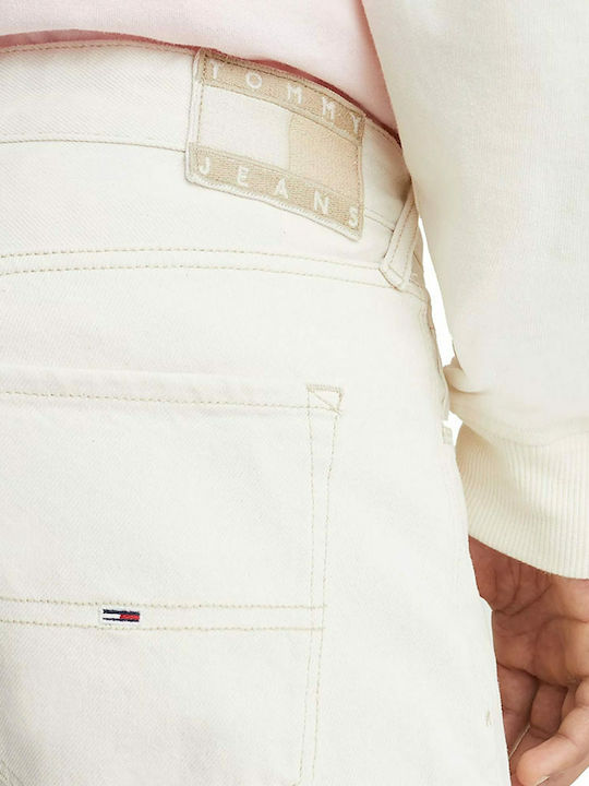 Men's Jeans Pants with Relaxed Fit Beige