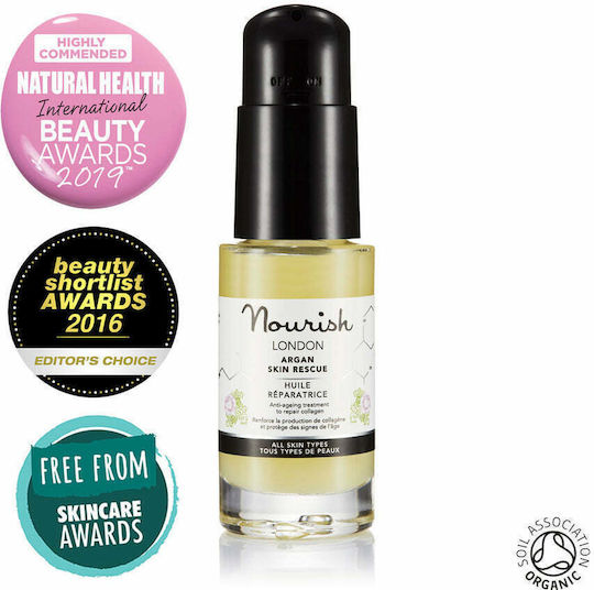 Nourish London Argan Skin Rescue Serum Face for Nourishment & Dark Spots 30ml