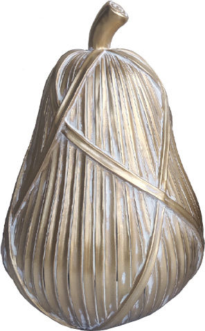 InTheBox Decorative Pear Tricot Poire made of Polyresin Gold 11.5x11.5x17.8cm 1pcs