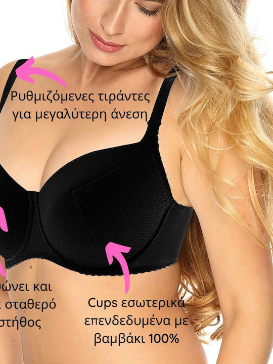 Breast lift bra with underwire | BS 0281 BLACK