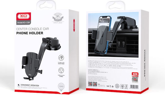 XO C89 Car Mobile Mount with Adjustable Hooks Black