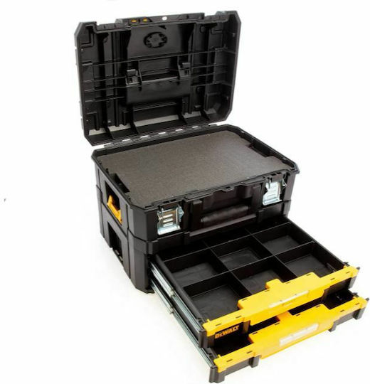 DEWALT TSTAK Hand Tool Case Plastic with Tobacco Case Dimensions: W44xD32xH33.7cm