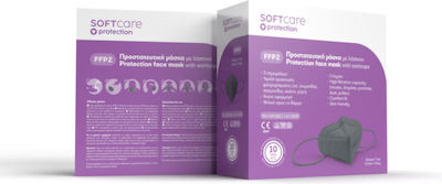 Bournas Medicals Soft Care Protection Series Μάσκα Προστασίας FFP2 σε Γκρι χρώμα 10τμχ