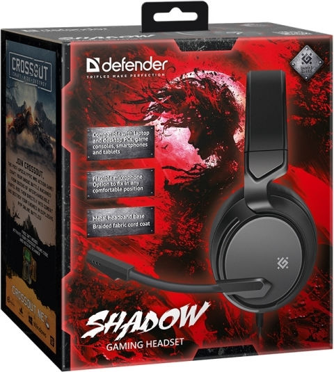 Defender Shadow Over Ear Gaming Headset with Connection 2x3.5mm