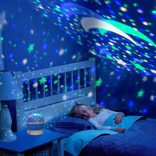 SPM Led Περιστρεφόμενο Παιδικό Φωτιστικό Projector με Προβολή Αστεριών Ροζ 12x12.6x14.7εκ. SPM Led Περιστρεφόμενο Παιδικό Φωτιστικό Projector με Προβολή Αστεριών Ροζ 12x12.6x14.7εκ.