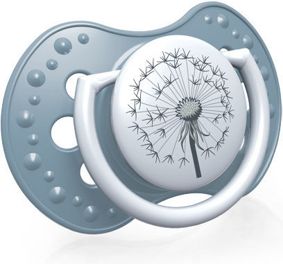 Lovi Baby Botanic Orthodontic Pacifiers Silicone Grey for 0-3 months 2pcs