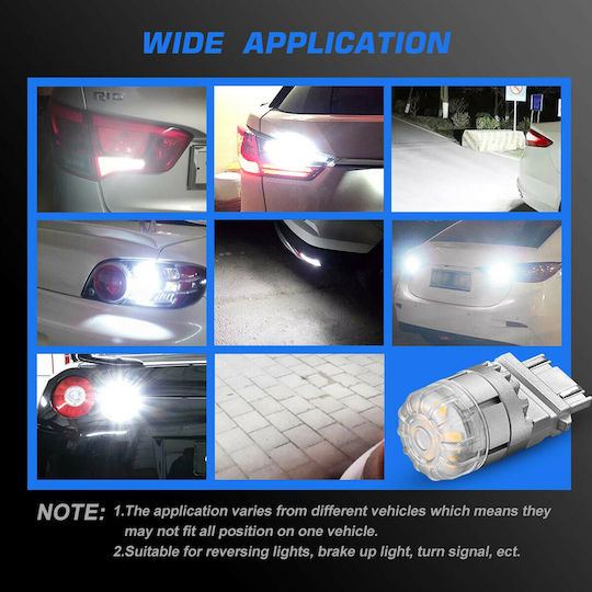 NovSight Lamps Car & Motorcycle T25 LED 6500K Cold White 12V 9W 2pcs