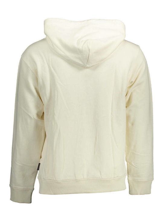 Napapijri Men's Sweatshirt with Hood & Pockets White