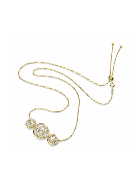 Swarovski Generation Triple Necklace Gold Plated