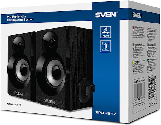 Sven SPS-517 2.0 Speakers 6W Black