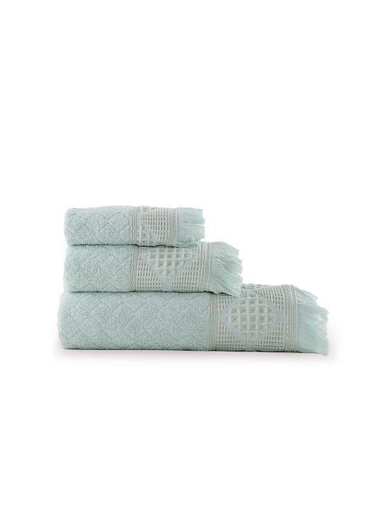 Nef-Nef Homeware Hand Towel Andriana 030405 30x50cm. Mint Weight 520gr/m²