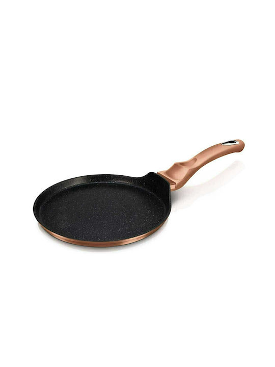 Berlinger Haus Metallic Line Crepe Maker made of Aluminum with Stone Coating Rose Gold Collection 25cm