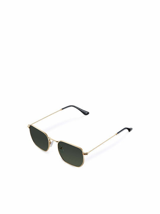Meller Emin Sunglasses with Gold Olive Metal Frame and Green Lens EMI-GOLDOLI