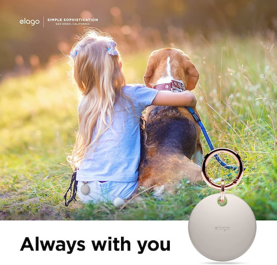 Elago Basic Θήκη Μπρελόκ Σιλικόνης για AirTag Stone