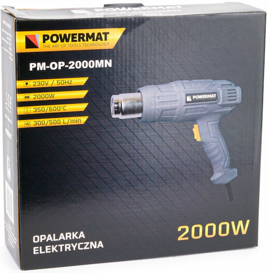 Powermat Heat Gun 2000W with Maximum Temperature 600°C PM-OP-2000MN