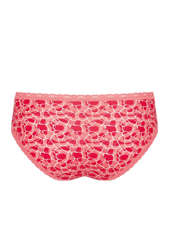 24/7 Weekend H Hipster Βαμβακερά Women's Slip 3Pack with Lace Pink/ White