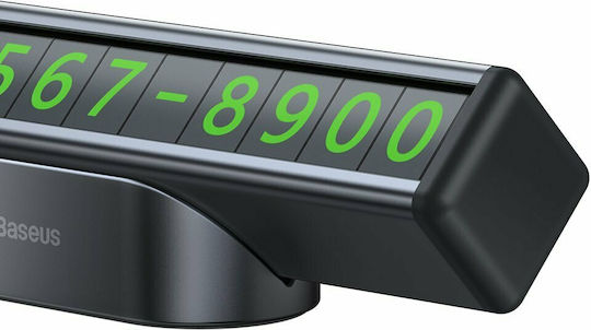 Baseus Square Bar Temporary Parking Number Plate Black