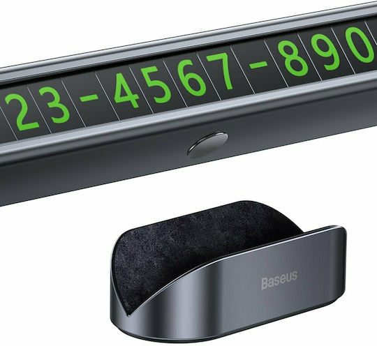 Baseus Square Bar Temporary Parking Number Plate Black