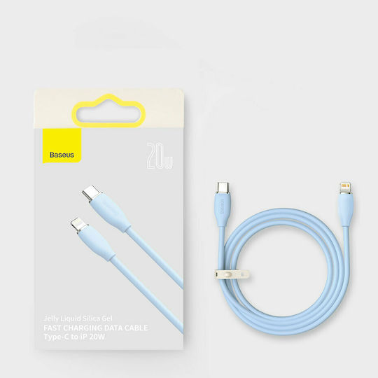 Baseus Jelly Liquid Silica Gel USB-C to Lightning Cable 20W Μαύρο 1.2m (CAGD020001)