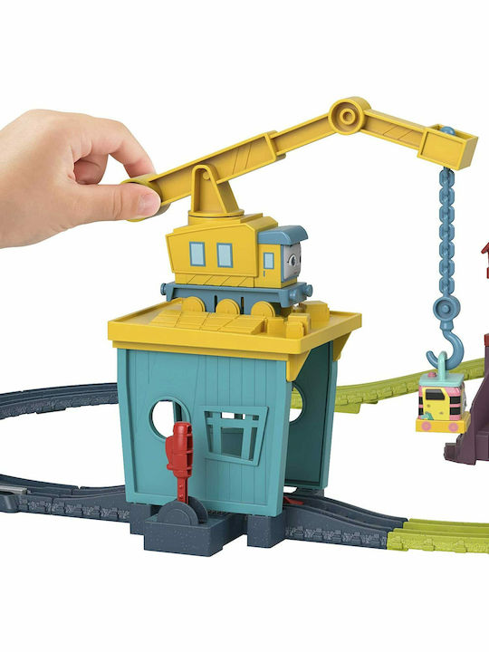 Великденска Свещ с Играчка Thomas & Friends Писта и Станция за Ремонт с Карли и Санди за 3+ Години Fisher Price