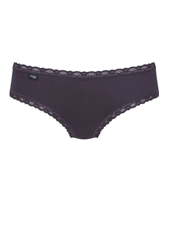24/7 Weekend Βαμβακερά Women's Slip 3Pack with Lace Navy/Ciel/White