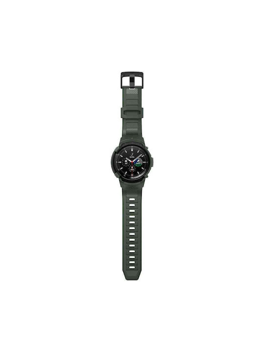 Spigen Rugged Armor Pro Silicone Case Military Green for Galaxy Watch 4 Classic 46mm
