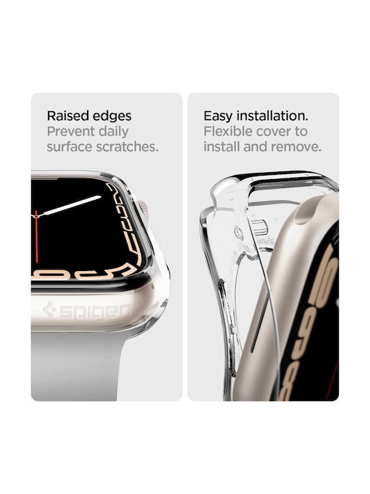 Spigen Liquid Crystal Θήκη Σιλικόνης σε Διάφανο χρώμα για το Apple Watch 45mm