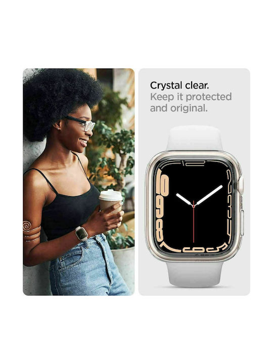 Spigen Liquid Crystal Θήκη Σιλικόνης σε Διάφανο χρώμα για το Apple Watch 45mm