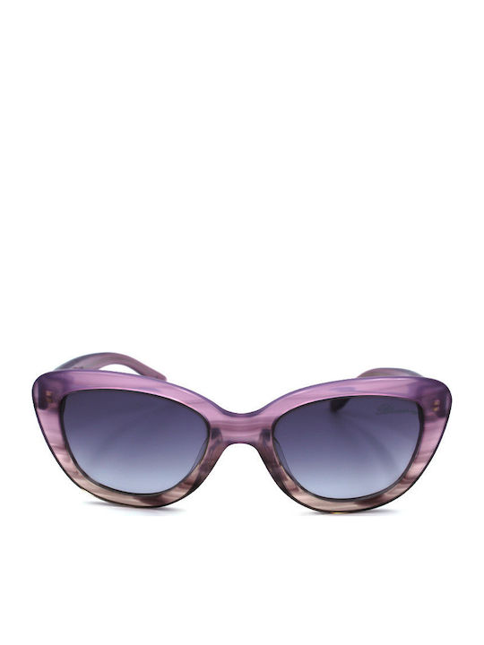 Blumarine Women's Sunglasses with Purple Plastic Frame and Purple Lens SBM521 OAC5