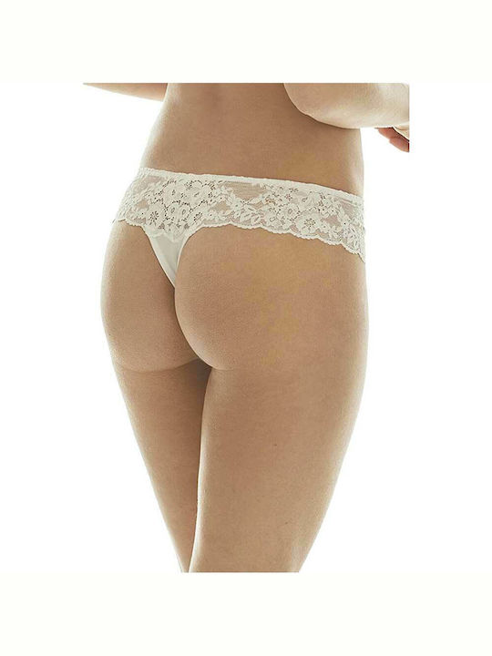 Promise Women's String with Lace White