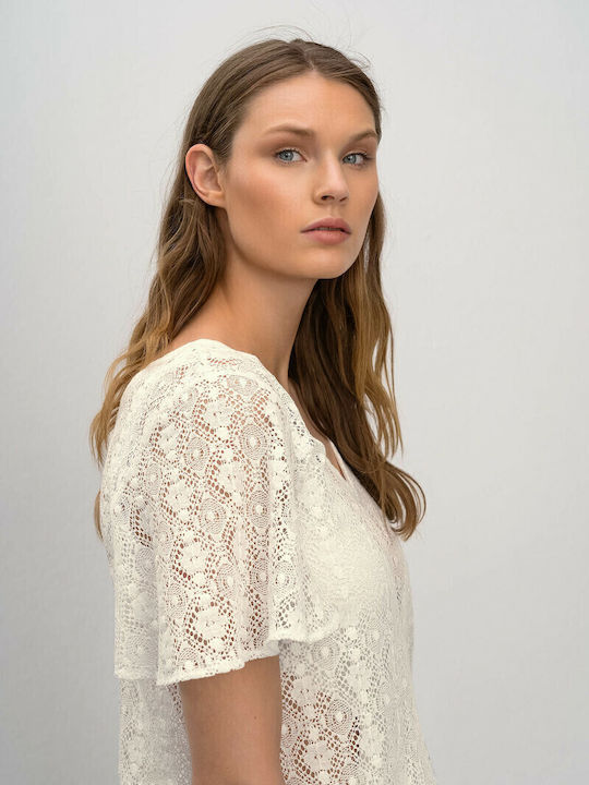 Vamp Feminin Scurt Rochie de Plajă Bej