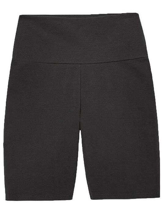 Schulung Frauen Fahrrad Leggings Hochgeschnitten Schwarz